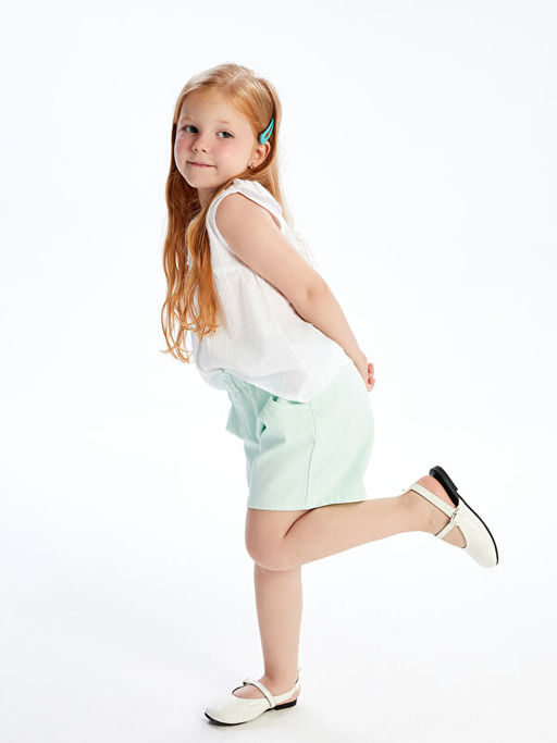 Beli Lastikli Basic K?z ?ocuk ?ort