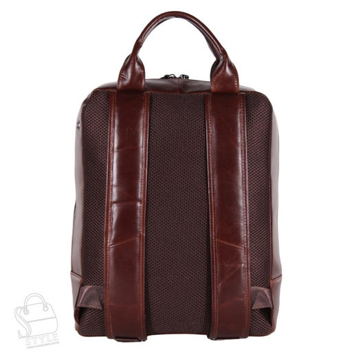 Рюкзак мужской кожаный 7325G brown Fuzhiniao - S-style фото 4