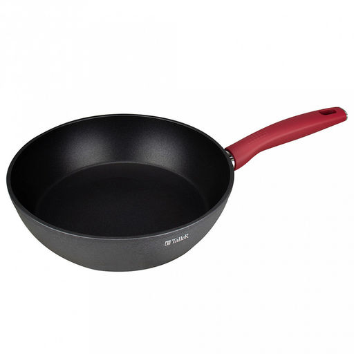 Сковорода с антипригарным покрытием д26см Грейси, h7,5см, s2,8мм, дно д16,8см, s4,9мм, глубокая, кованный алюминий, бакелитовая ручка c покрытием soft touch, TalleR (Китай) Подходит для всех видов плит, включая индукционную.
