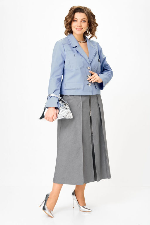 Костюм Aira Style 24139 серо-голубой