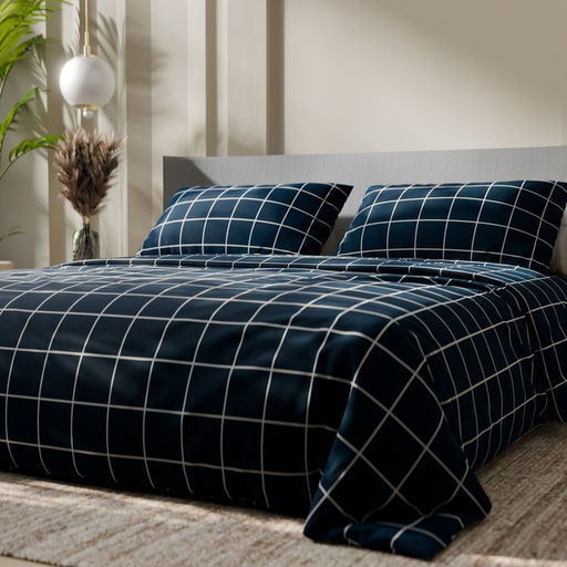 Постельное бельё Этель евро Клетка цвет синий 200х215, 220х240, 50х70-2 шт, бязь, 125 г/м2  фото 10