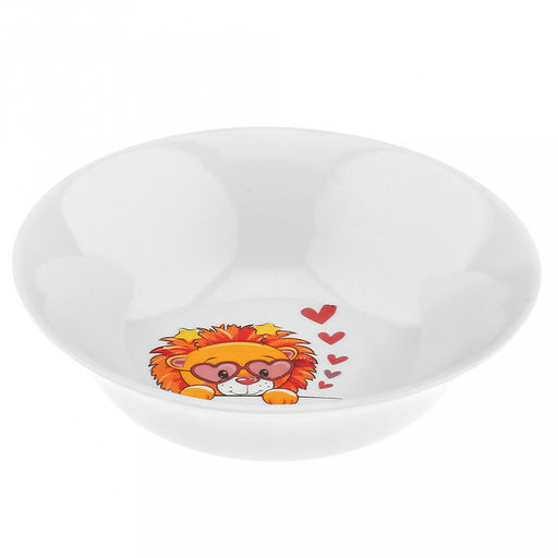 Салатник фарфоровый "Львята" 360мл, д14,5см, h4,5см, круглый (Россия)