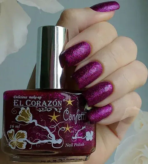 El Corazon Лак Confetti 505a тёмно-пурпурный