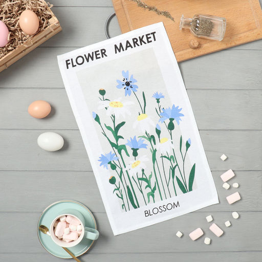 Полотенце кух. Доляна Цвети 28х46 см, рогожка, 100% хл, 160г/м2  фото 2