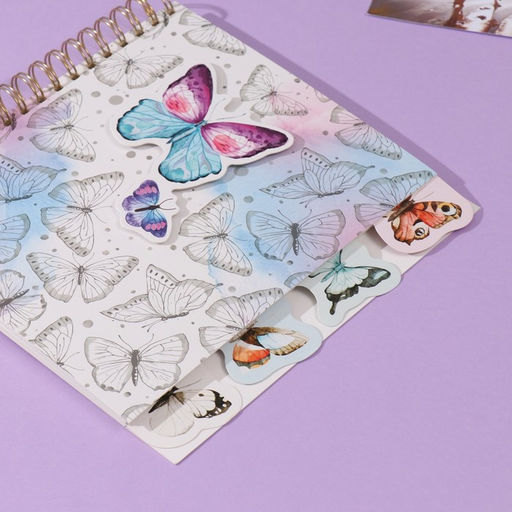 Фотоальбом на спирали 20 листов Бабочки, объёмный элемент и 4 вкладки, 24?24 см - Keep memories фото 2