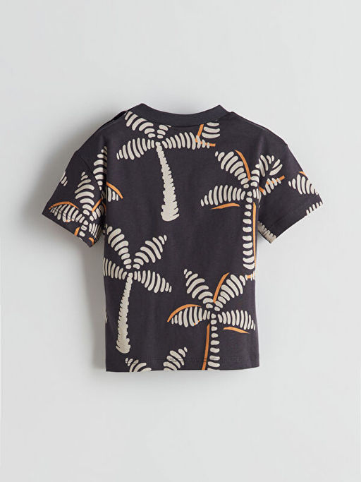 Bisiklet Yaka Desenli Erkek Bebek Ti??rt