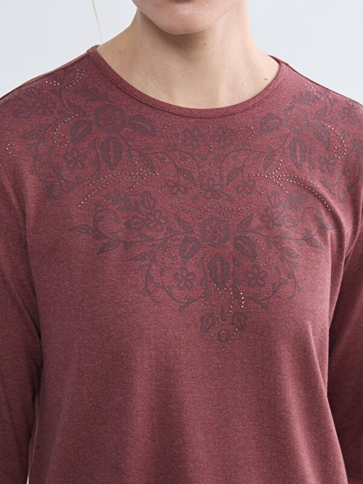 Bisiklet Yaka Desenli Bluz