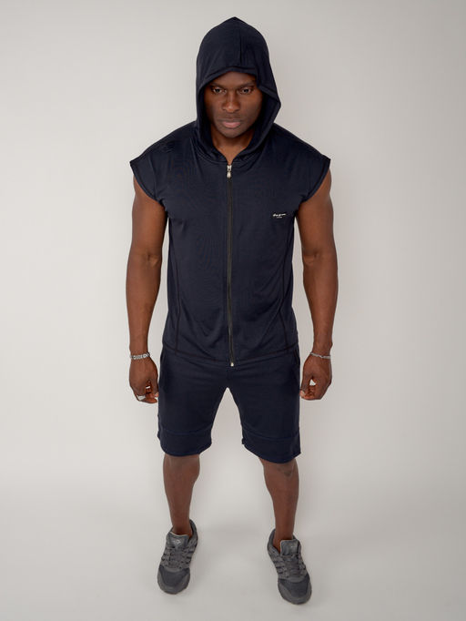 Спортивный костюм летний мужской темно-синего цвета 22610TS - FUYOUKAI фото 11