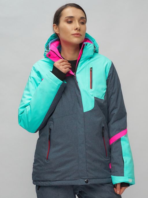 Горнолыжный костюм женский бирюзового цвета 02282Br - Chunmai фото 8