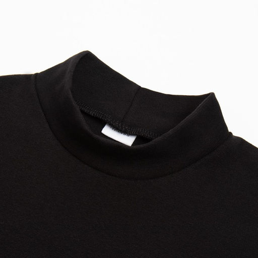 Футболка однотонная женская MINAKU SLIM FIT: чёрная, размер 42