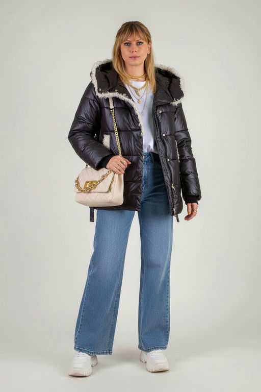 Зимняя куртка с меховой отделкой арт.2813