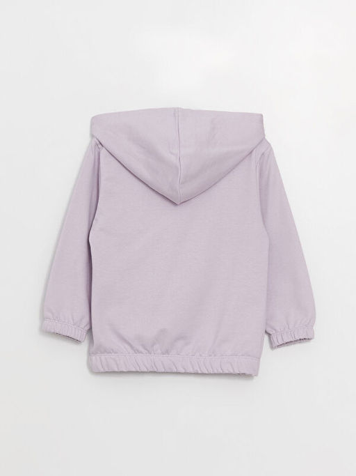 Kap??onlu Uzun Kollu Basic K?z Bebek Fermuarl? Sweatshirt - Waikiki фото 3