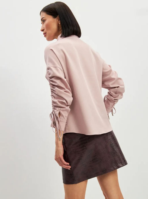 Блузка тонкая джинса OD-858-1 пудра OD-858-1 - Tantino фото 26