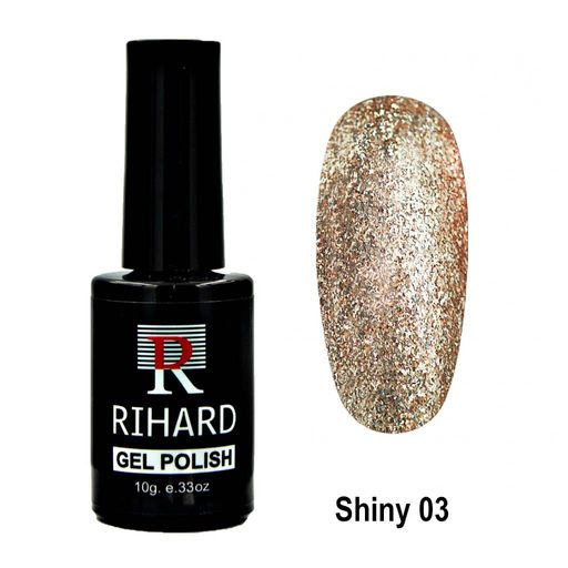 Rihard Shiny Gel Polish Гель-лак - коллекция "Шайн" с металлическим блеском, 10 мл, №03
