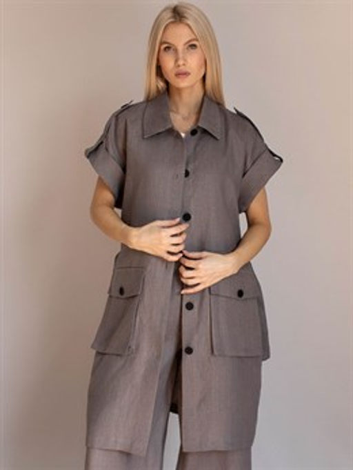 жилет лен - Волтри фото 2