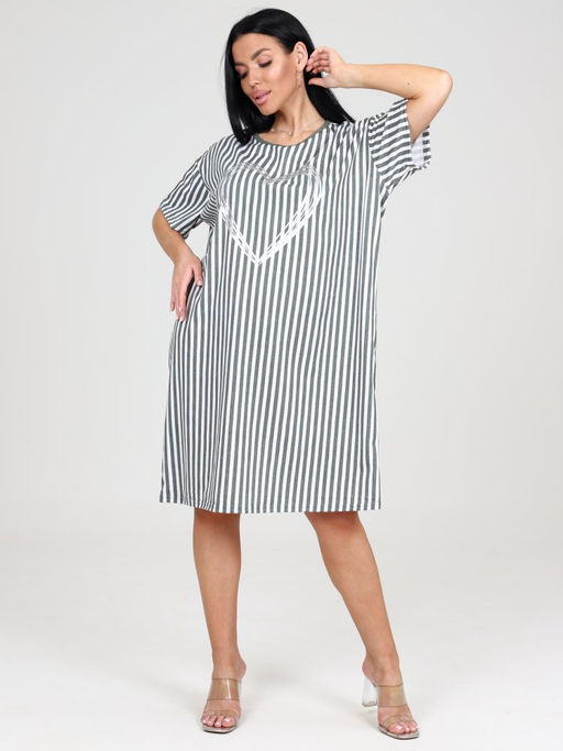 635- ТУНИКА ЖЕНСКАЯ (Хаки полоса) - А-дина фото 3