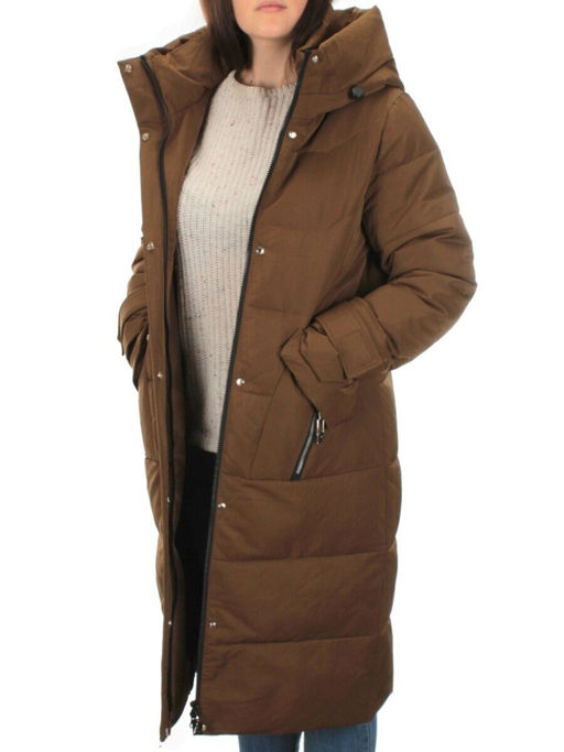M-2253 BROWN Пальто зимнее женское MEAJIATEER (био-пух) - Fashion фото 7