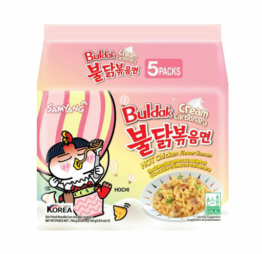 Лапша быстрого приготовления острая со вкусом курицы и соуса Карбонара, 130г/5шт/650гр - Sweet Joys фото 4