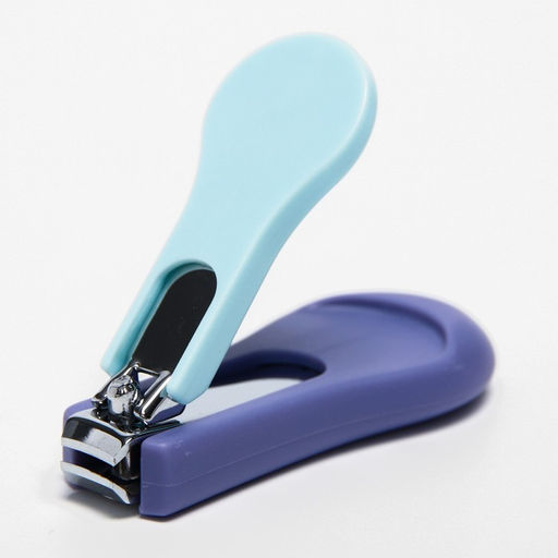 Детский маникюрный набор (ножницы, книпсер, пилка, пинцет), голубой
