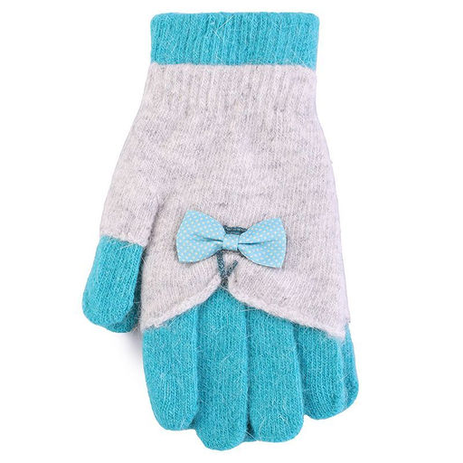 Перчатки детские трикотажные, двойные - BOZA фото 3