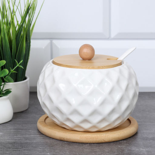 Сахарница с ложкой 500 мл / CF104 /уп 36/ - Галеонтрейд фото 4