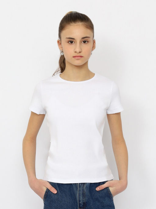 CRB wear/CSJG 63782-20-400 Футболка для девочки,белый/Ex.Cherubino