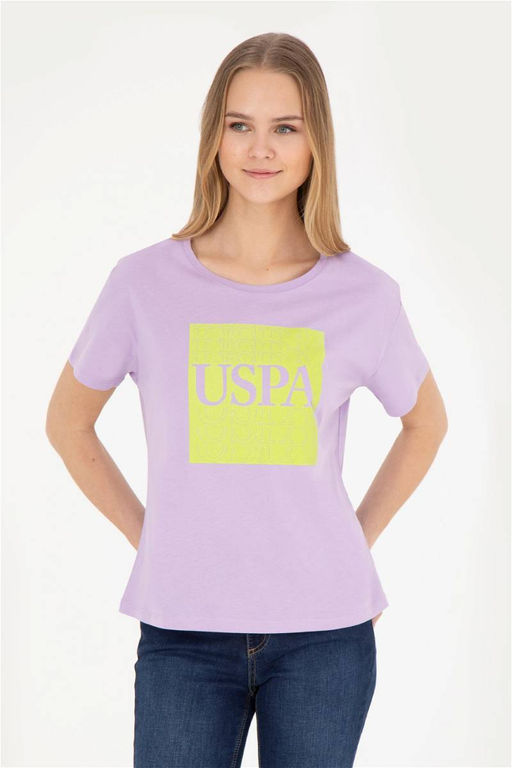 Женская сиреневая футболка - U.s. polo assn фото 2