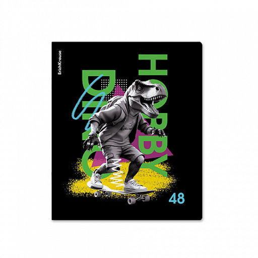 Цена за 5 шт. Тетрадь общая ученическая ErichKrause Dino Hobby, 48 листов, клетка, выборочный УФ-лак_MIX-PACK  фото 7