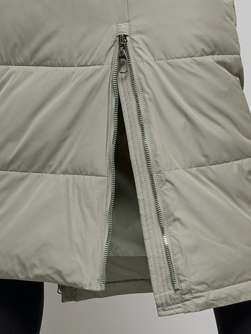 Пальто утепленное молодежное зимнее женское зеленого цвета 52351Z - HULDLUCK фото 12