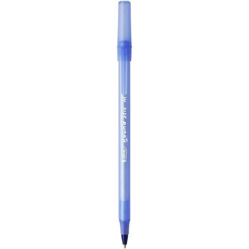 Цена за 20 шт. Ручка шариковая, автоматическая, BIC Round Stic Clic, узел 1.0 мм, чернила синие, среднее письмо, синий корпус
