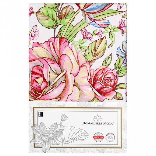 Дорожка столовая, сервировочная 50х150см "Нежность", хлопок "Премиум" 236г/м2, упаковка классическая 28х41см, "Домашняя мода" (Россия)