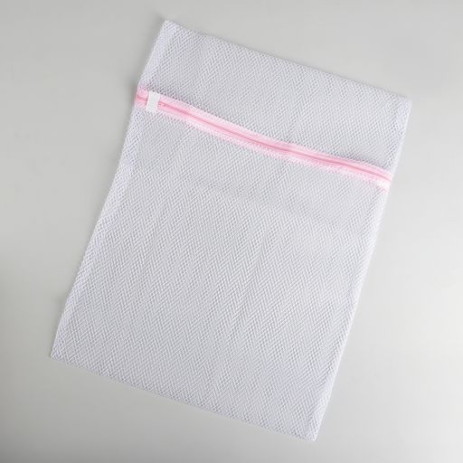 Цена за 2 шт. Мешок для стирки белья Доляна, 40×50 см, крупная сетка, цвет белый
