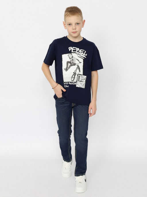 CRB wear/CSJB 63750-41-393 Футболка для мальчика,темно-синий/Ex.Cherubino фото 3