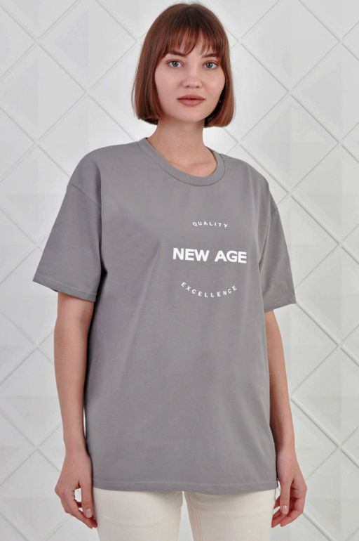 Арт. 3730 Футболка женская 42-52 (6 шт) Цвет:серый - Калинка фото 5