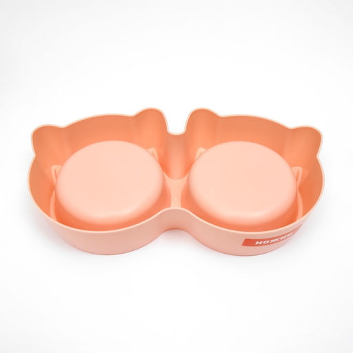 Миска двойная фигурная 28145 см, бежевая - Пижон фото 3