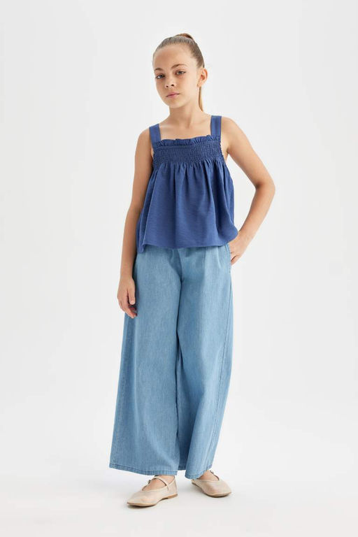 Блузка с бретелями для девочки - Defacto фото 2