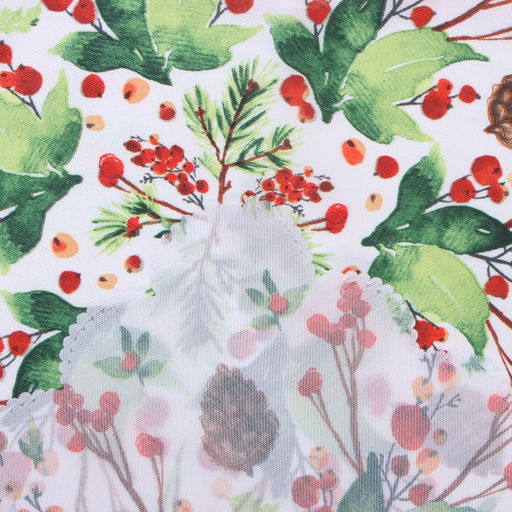 Скатерть Доляна Хвойный узор 145*180 см, 100% п/э  фото 6