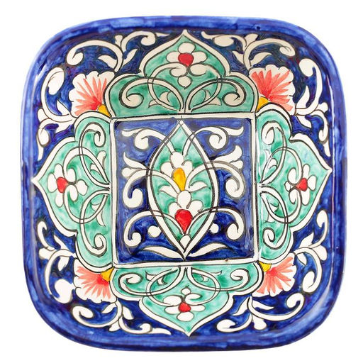 Салатница Риштанская Керамика «Цветы», 14×4.5 см, МИКС