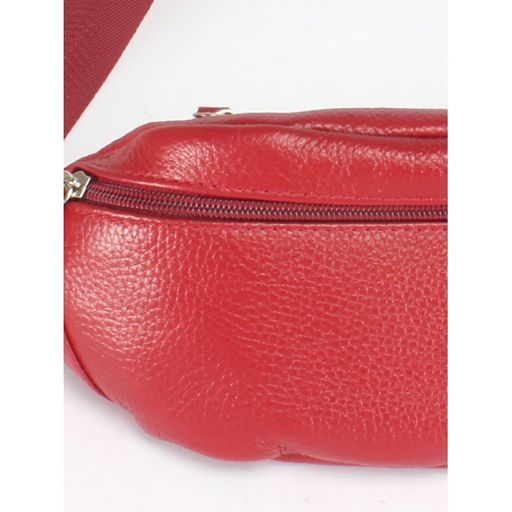 Сумка женская натуральная кожа (на пояс) Croco-856, 1 отд, красный флотер (113) 247018 - Adelia фото 4