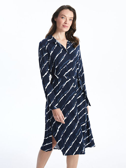 Desenli Kad?n G?mlek Elbise