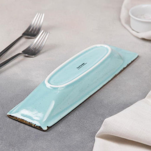 Блюдо керамическое сервировочное «Аквамарин», 26×7,5×3,5 см