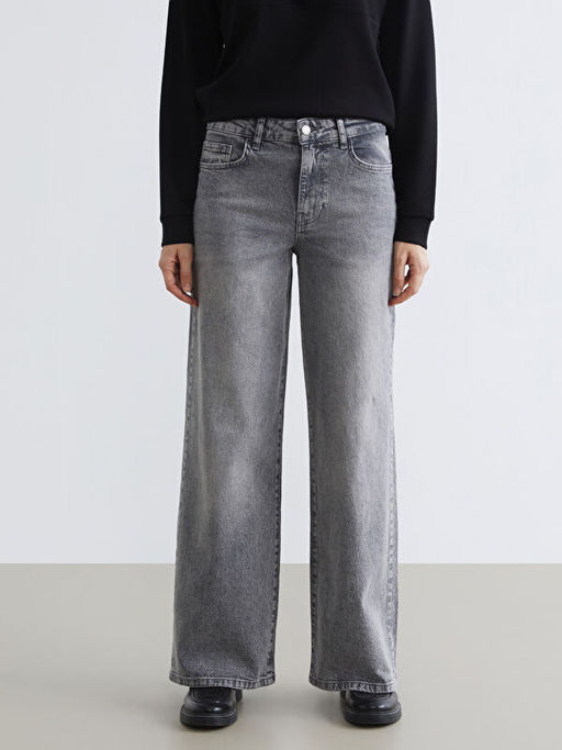 Wideleg Kad?n Jean Pantolon