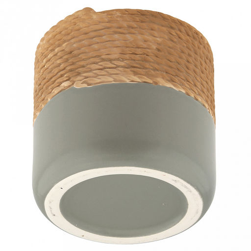 Кашпо для цветов керамическое "Вьетнам" 1,25л, д13см, h13см, внутренний д11,7см, фактурный глянец, серый/бежевый, в коробке (Китай)