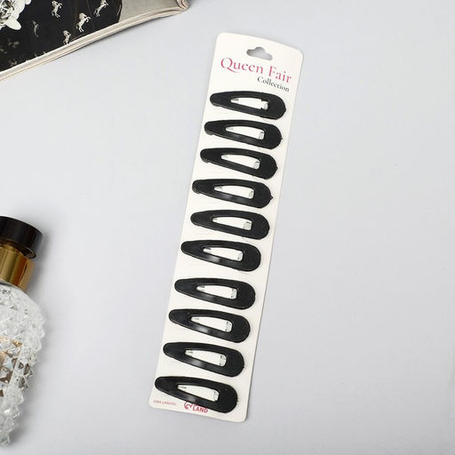 Цена за 3 шт. Невидимка для волос "Классика" (набор10 шт) 4 см, чёрный