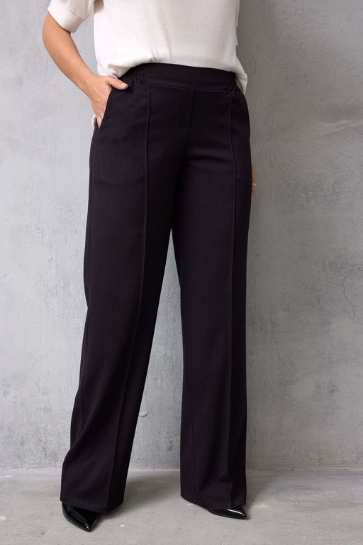 Брюки BegiModa 6079 чёрный баклажан