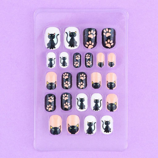 Детские накладные ногти Черный котик, 24 шт. - Выбражулька фото 3