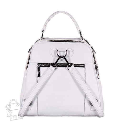 Рюкзак женский кожаный 99451 white Velina Fabbiano-Safenta/30 в Новосибирске