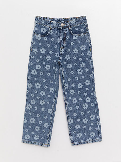 Bask?l? K?z ?ocuk Jean Pantolon - Waikiki фото 3