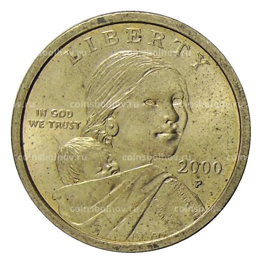 1 доллар 2000 года P США Сакагавея  Парящий Орел