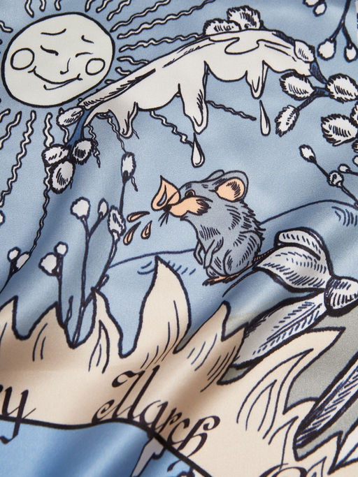 Платок жен. шелк 90х90 E03-8492-11